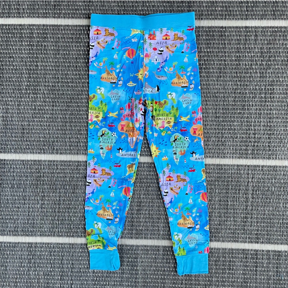 Little Sleepies Around the World Bamboo Viscose Two Piece Pajama Set - Picture 4 of 5